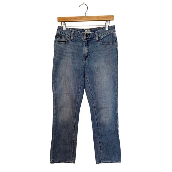 L.L. Bean Favorite Fit Straight Leg Jeans Women’s Size 4 Reg Blue Denim 292220 - Picture 1 of 6